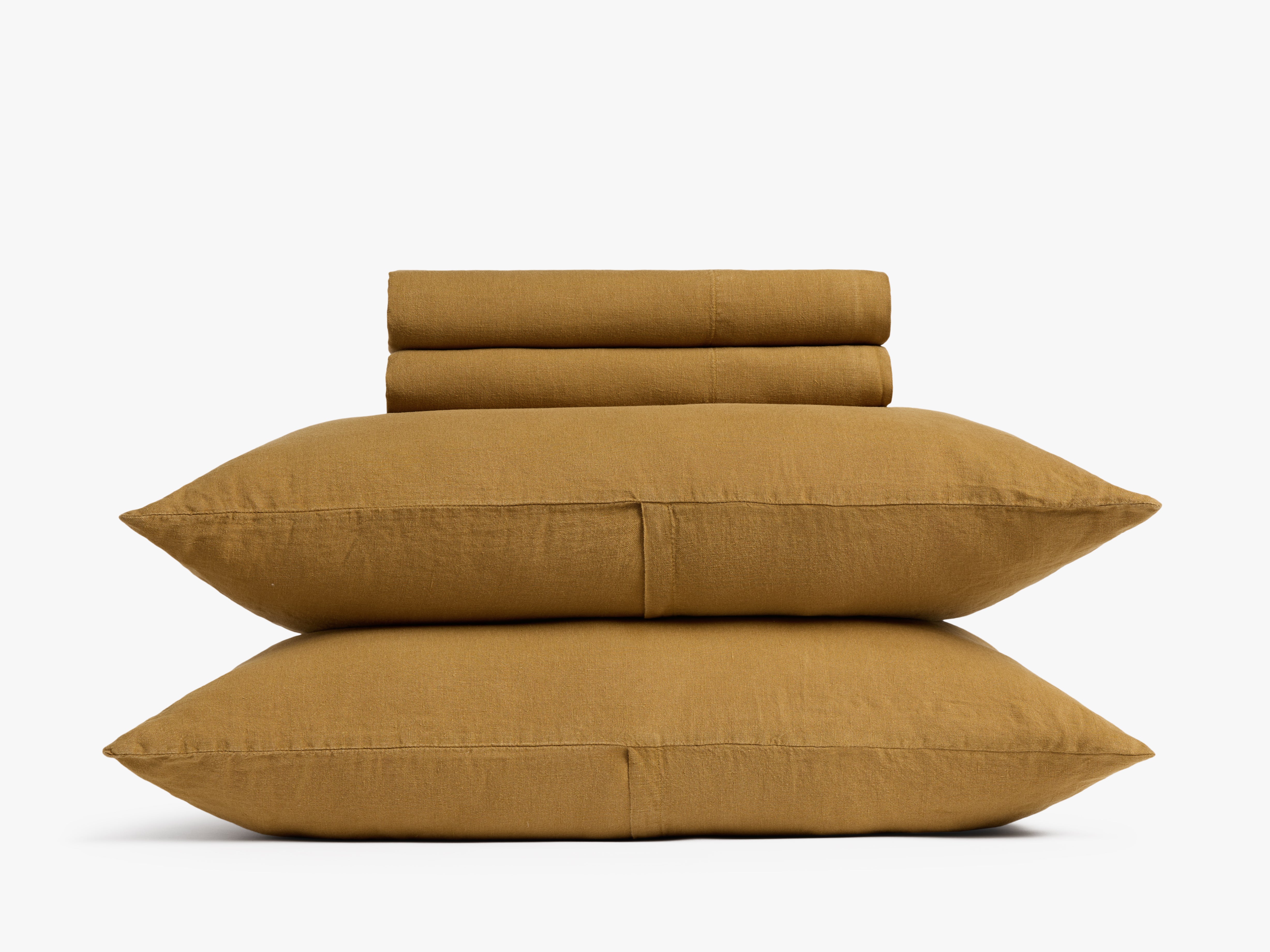  Linen Sheet Set - Honey F/Q、mySite、sugarbowlscore