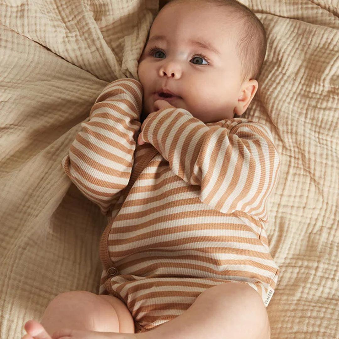  Claude & Co Trevi Clay Stripe Wrap Bodysuit - Clay、mySite、merchandisen