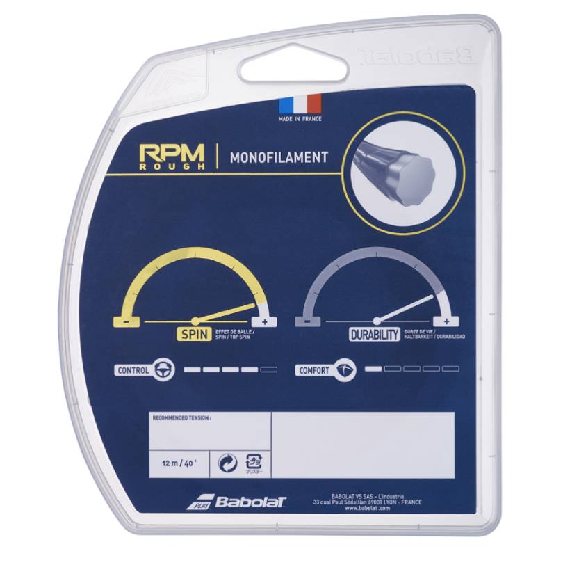 Babolat RPM Rough 16/1.30 Tennis String (Black)