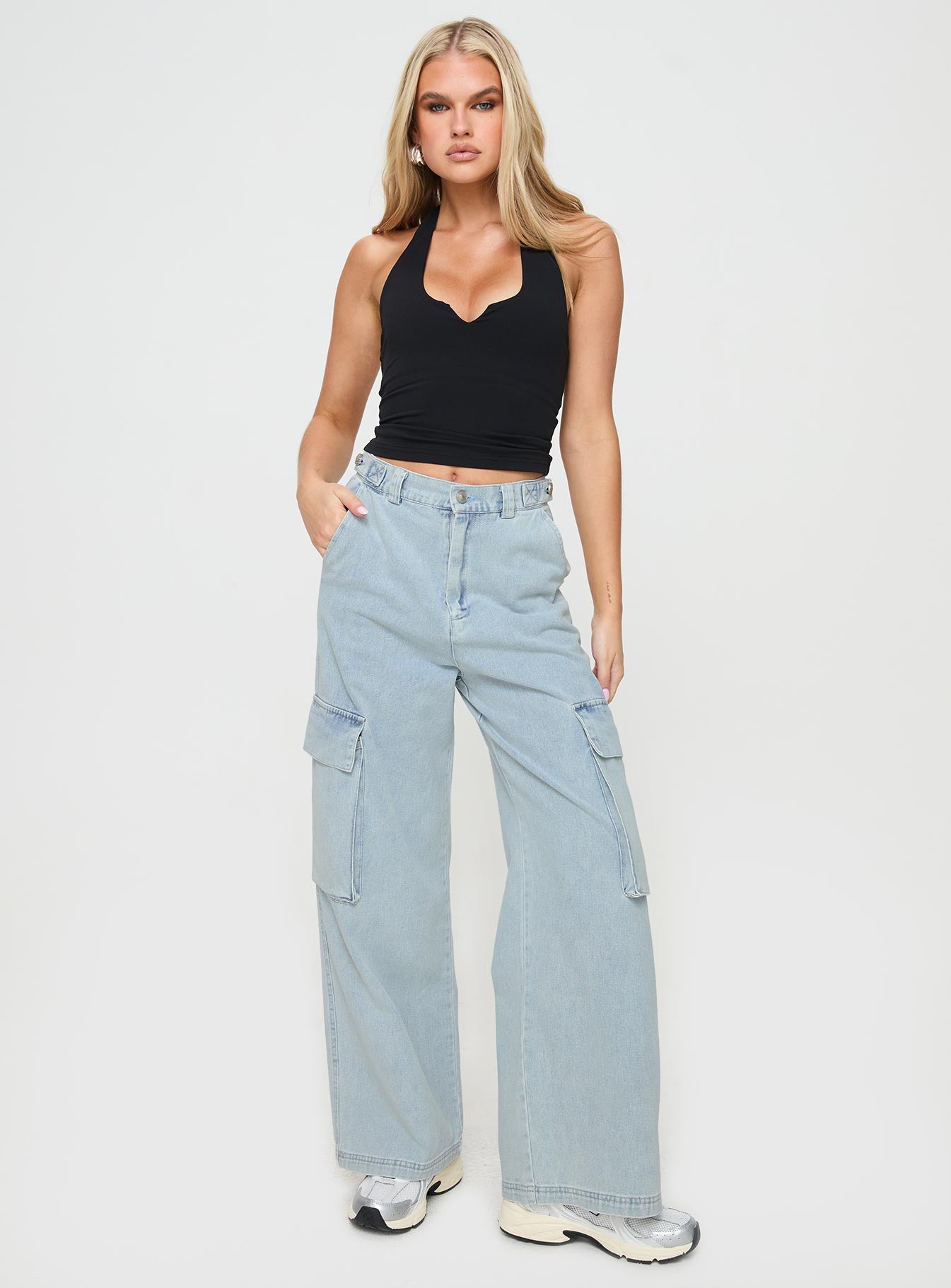 Handler Cargo Jeans Light Wash Denim、mySite、solidvoid