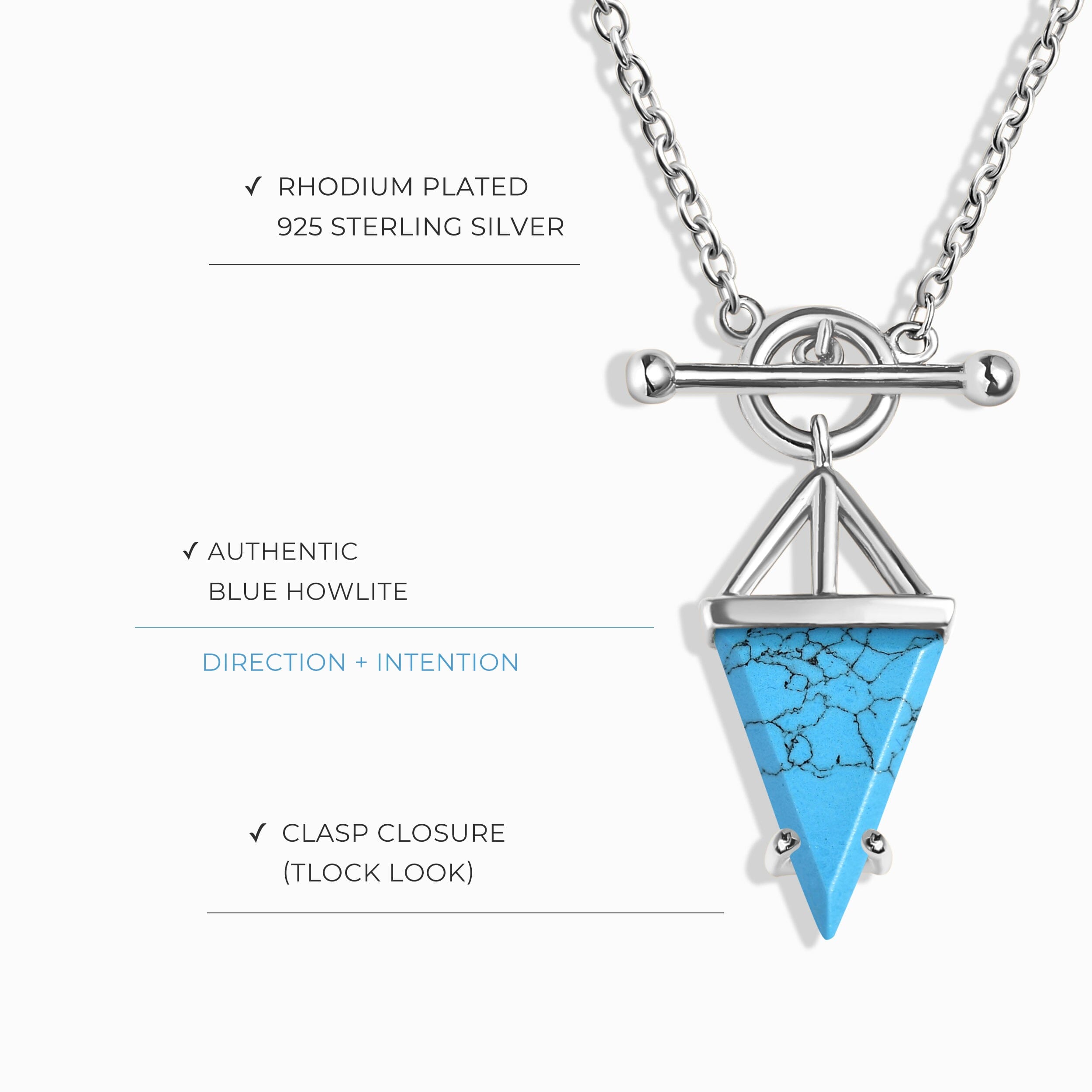 Blue Howlite Necklace - Heroine T-Lock Look、mySite、hinf8tx79