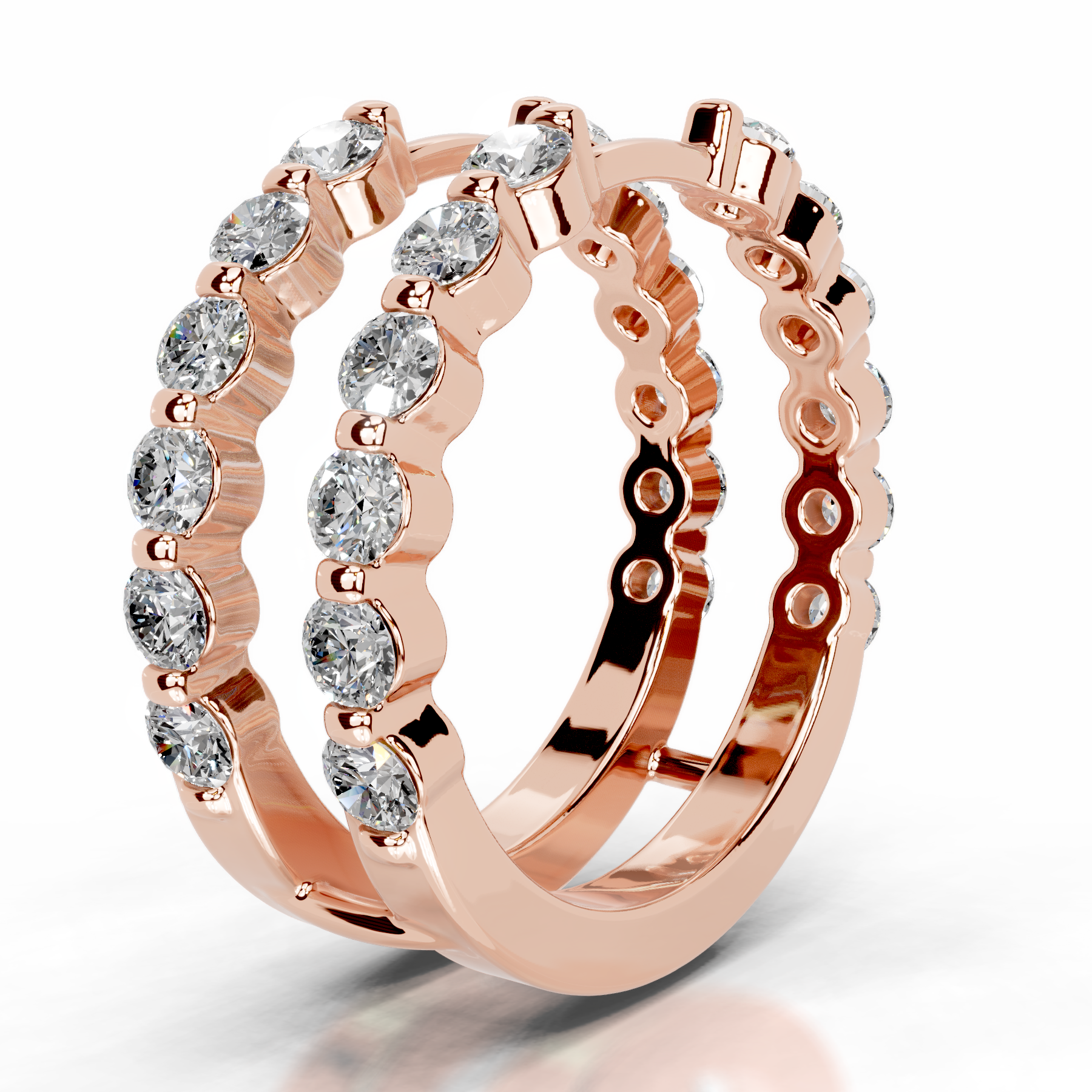 Ashley Diamond Wedding Ring (1.25 Carat) -14K Rose Gold、mySite、hinf8tx79