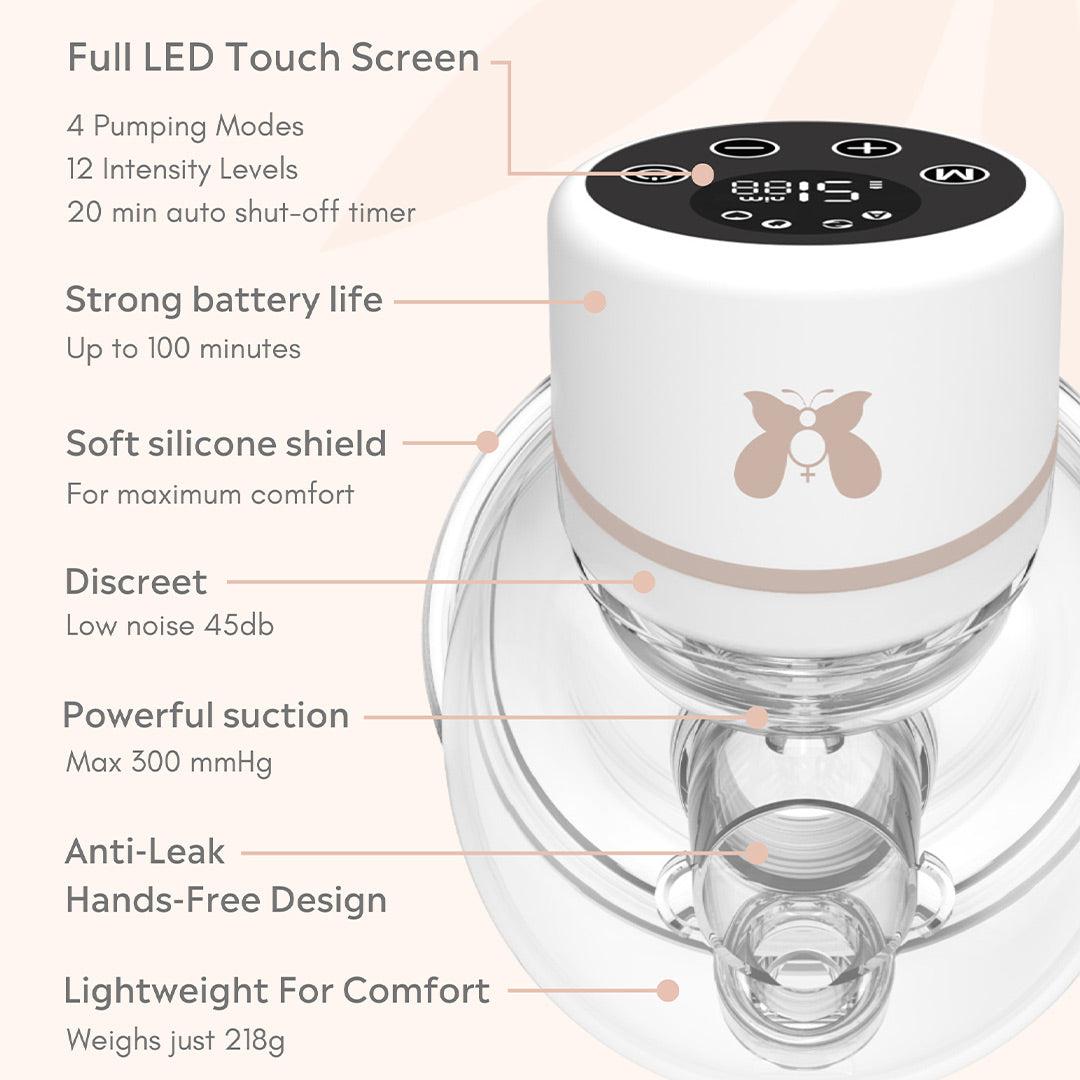  Fraupow Double Wearable Hands-Free Breast Pump - White、mySite、merchandisen