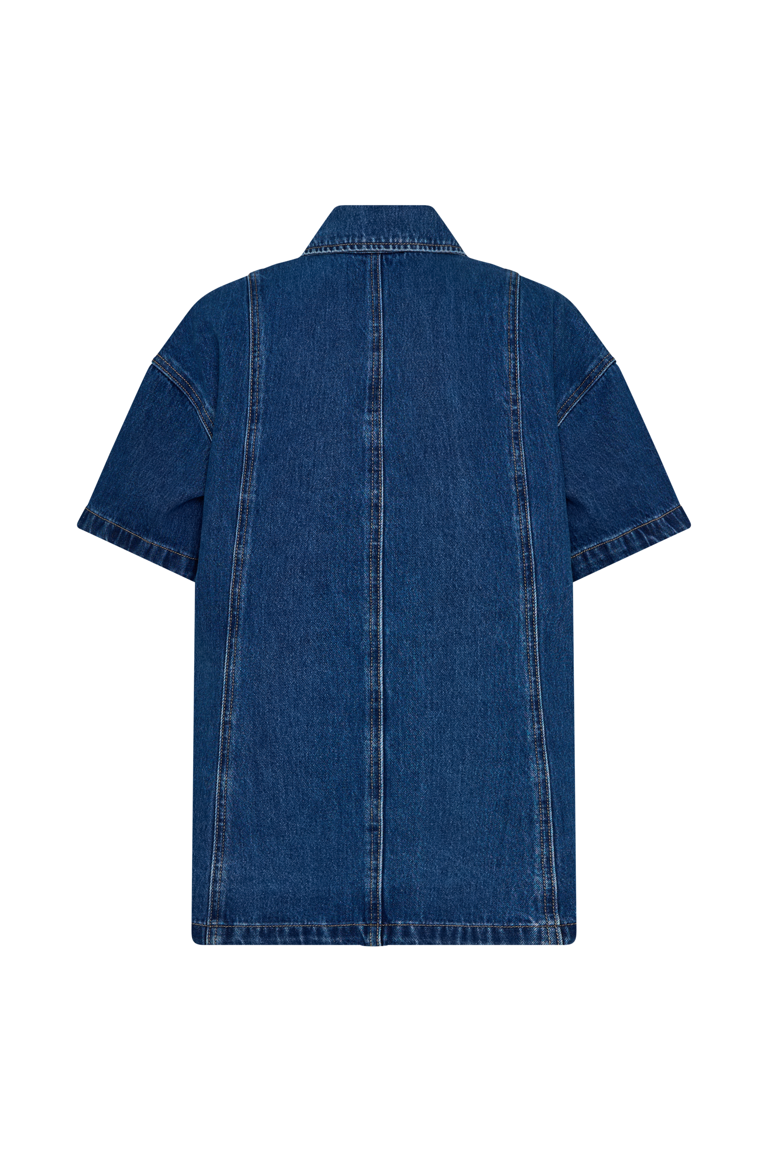 Maya Oversized Denim Shirt - Dark Blue、mySite、solidvoid