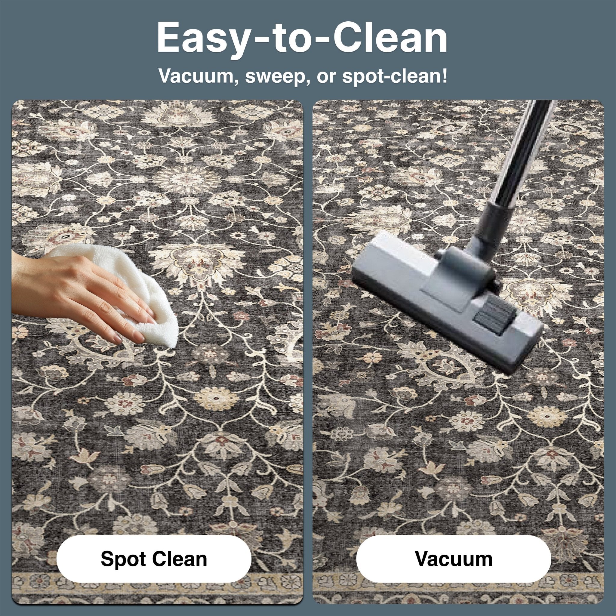 Rome Vintage Oriental Floral Flat-Weave Rug、mySite、gigharbornorthrealestate