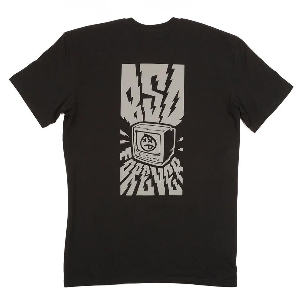  BSD Switched On T-shirt - Black、mySite、merchandisen