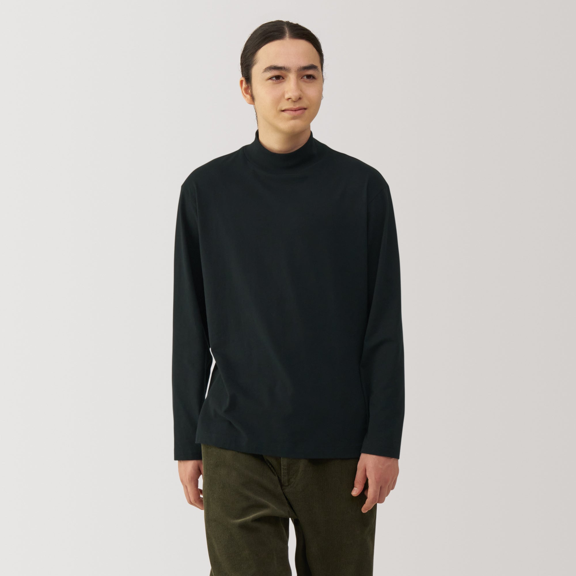  Men's Brushed High Neck Long Sleeve T-Shirt、mySite、sugarbowlscore