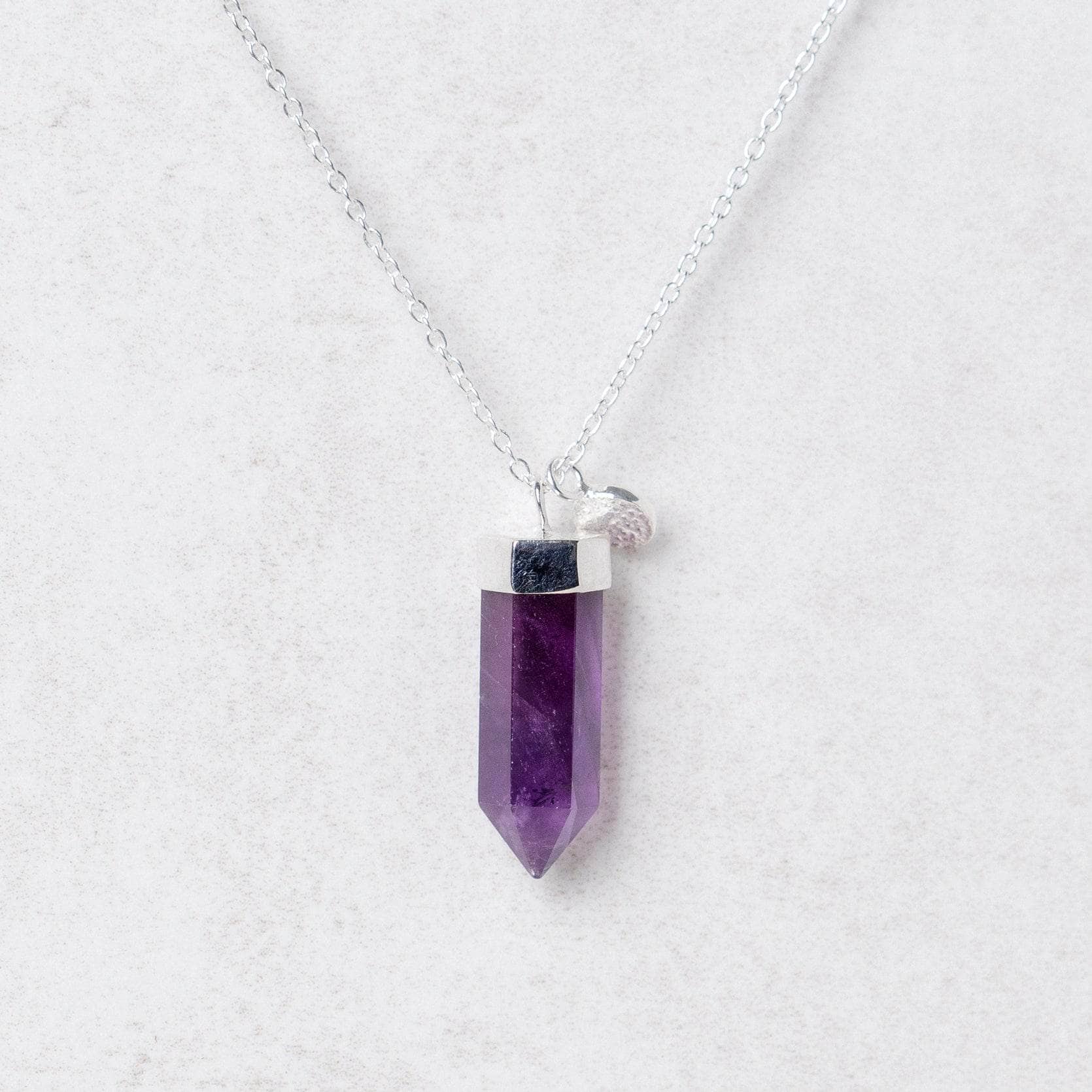 Amethyst Crystal Point Necklace、mySite、hinf8tx79