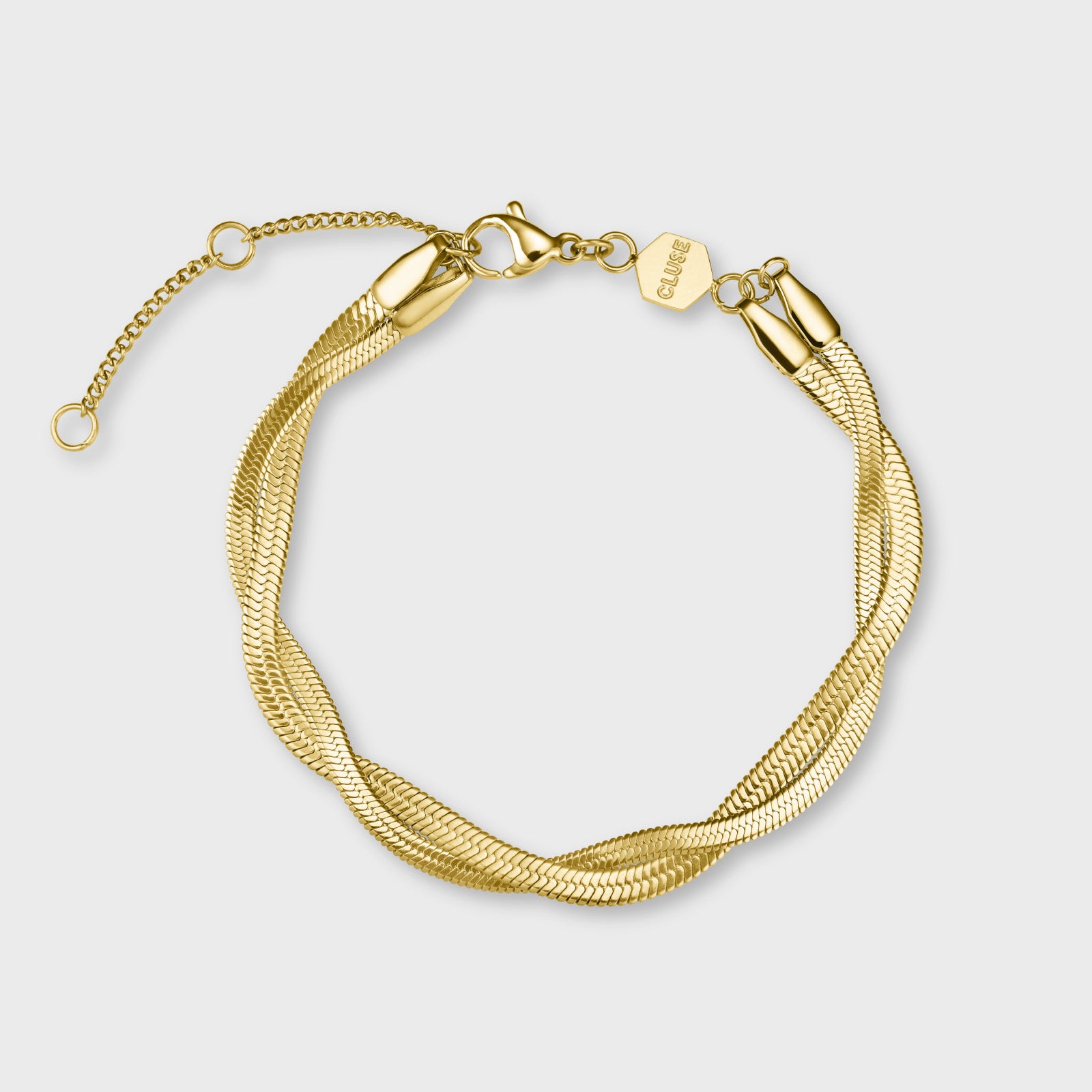 Élevé Twisted Snake Bracelet, Gold Colour