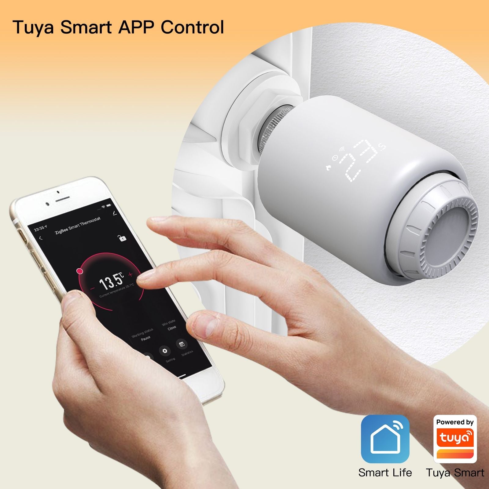 Tuya ZigBee Radiator Valve Smart Thermostat & Remote Control for Home Heating TRV 601、mySite、fannypackpong