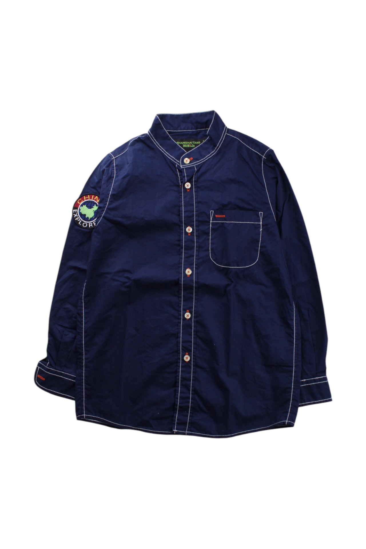 Shanghai Tang Long Sleeve Button-Down Shirt 6T、mySite、g9winljtr