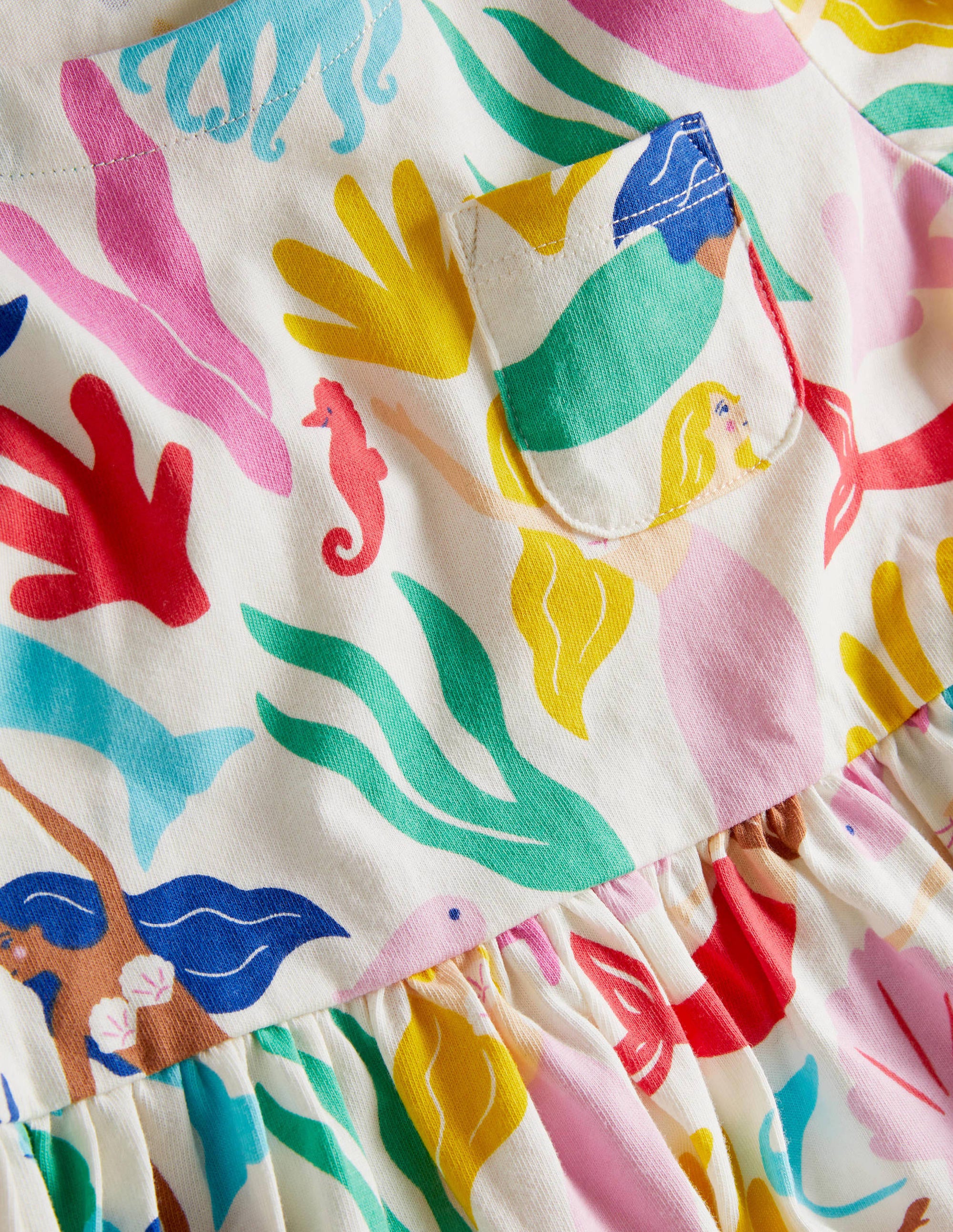  Short Sleeve Fun Jersey Dress-Ivory Mermaids、mySite、ashleygrahame