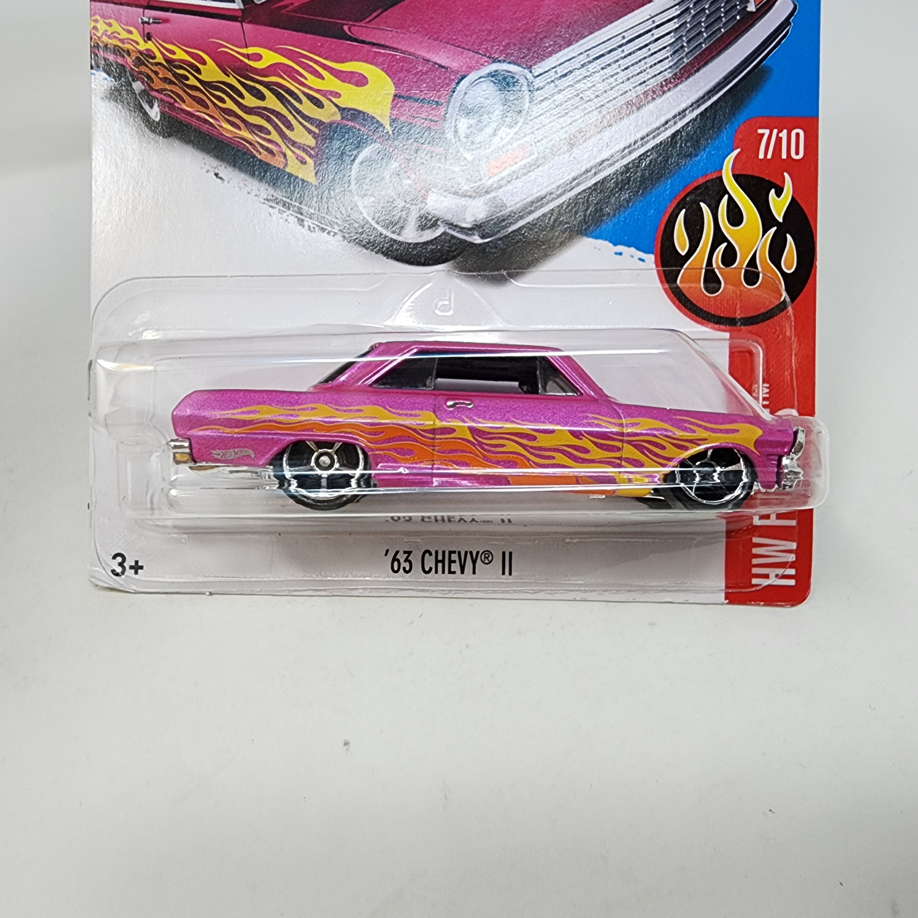 '63 Chevy II #14 * Pink * 2017 Hot Wheels w/ Factory Set Holo、mySite、hgirdovlk