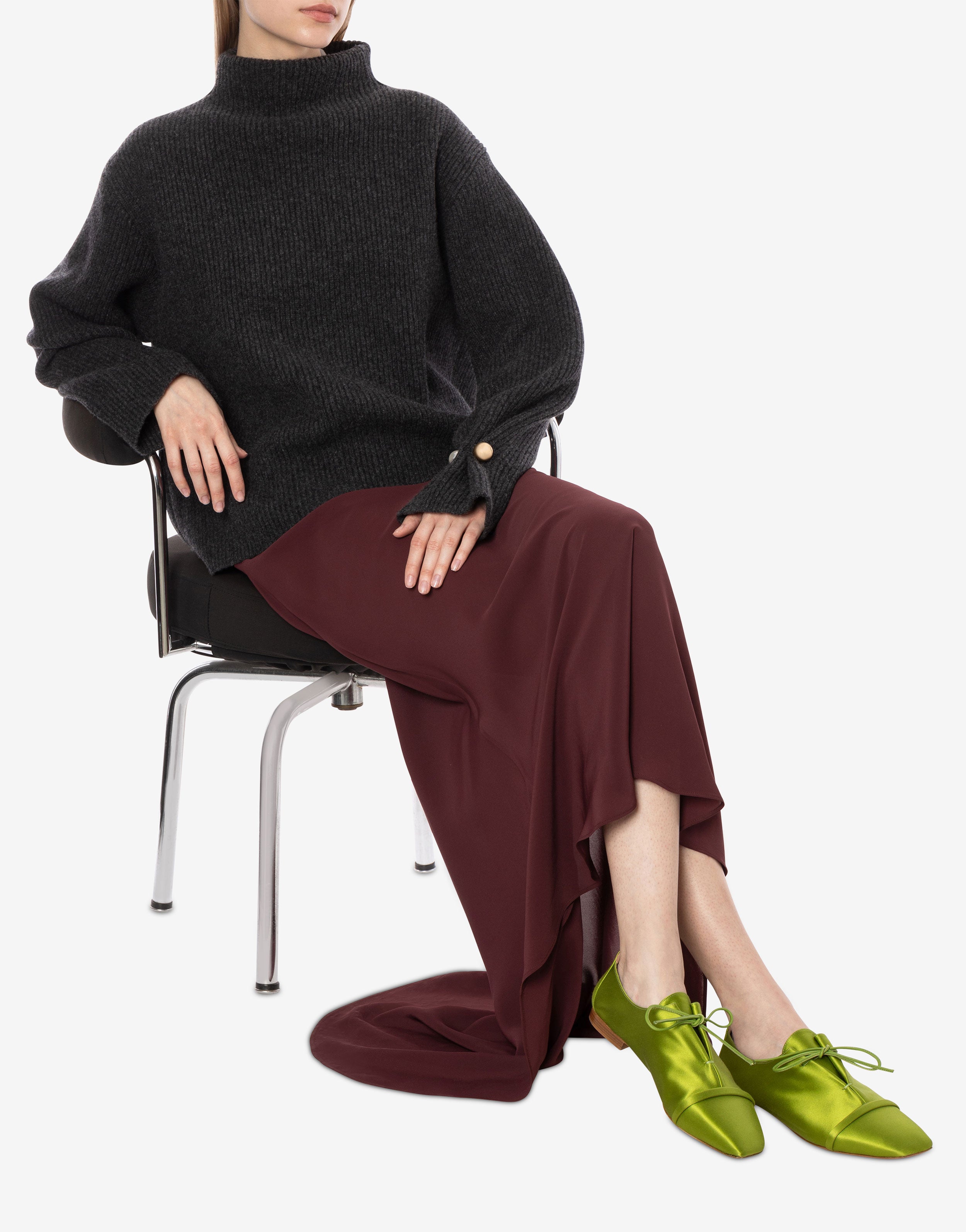 Maglione a coste con piercing、mySite、aoinhome