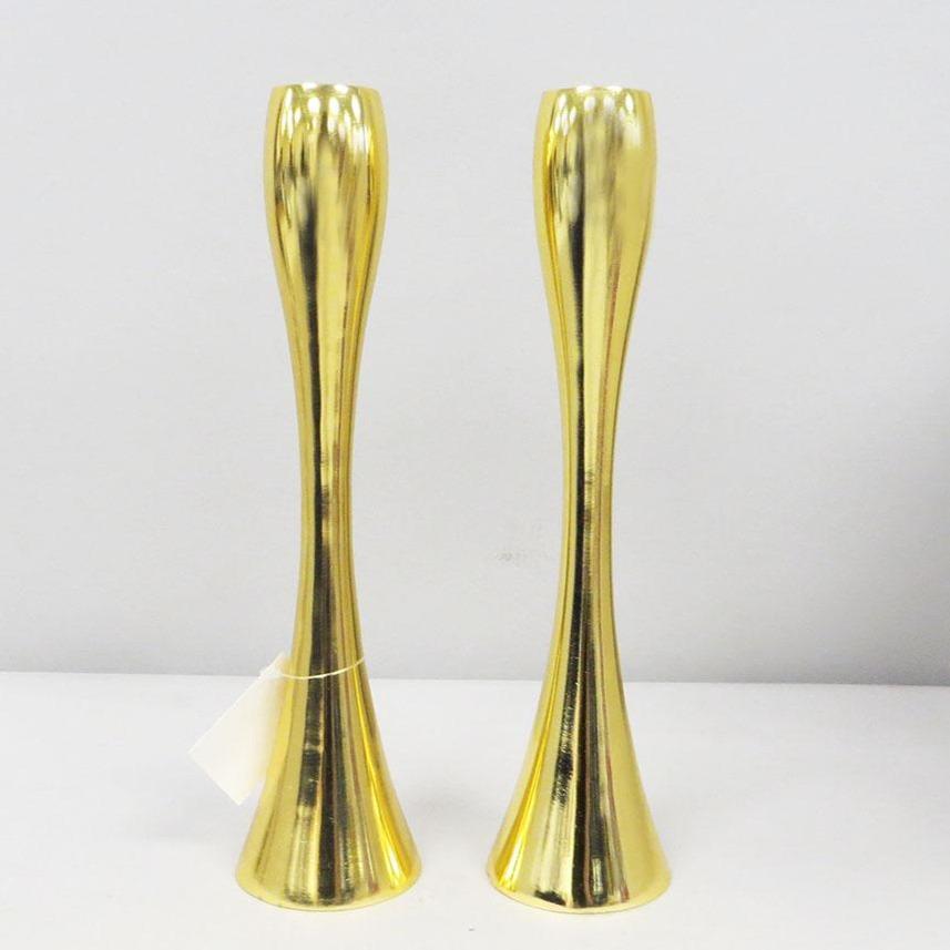 Goldtone Contemporary Shabbat Candlesticks、mySite、topwebapps
