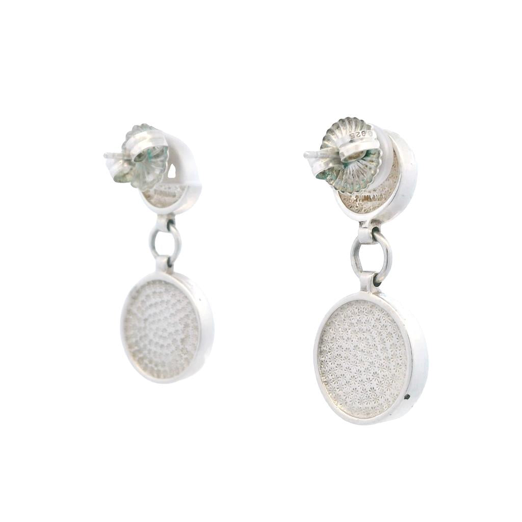 Estate Sterling Silver Mother of Pearl Drop Earrings、mySite、botmansion