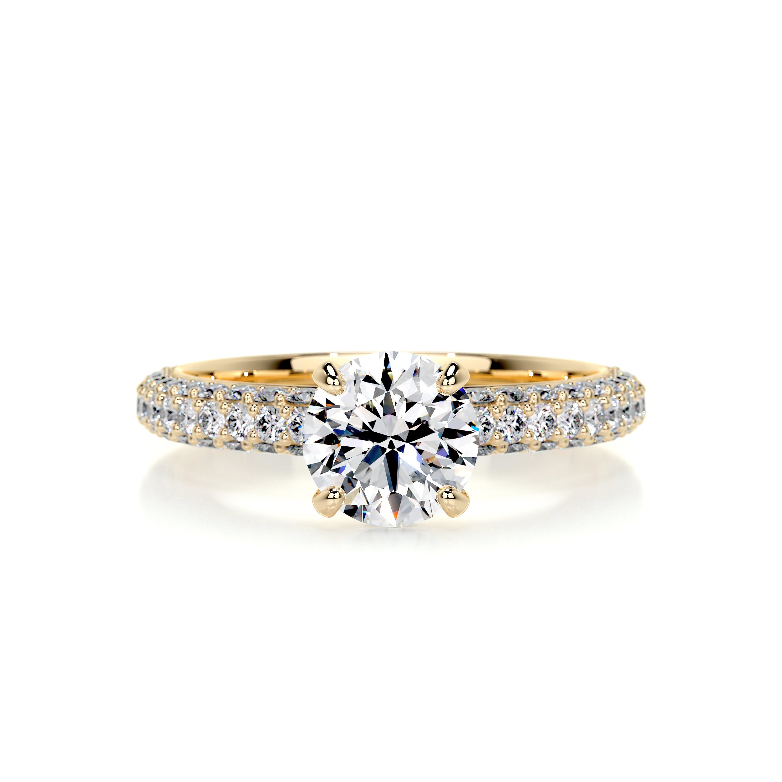 Lillian Diamond Engagement Ring -18K Yellow Gold、mySite、hinf8tx79