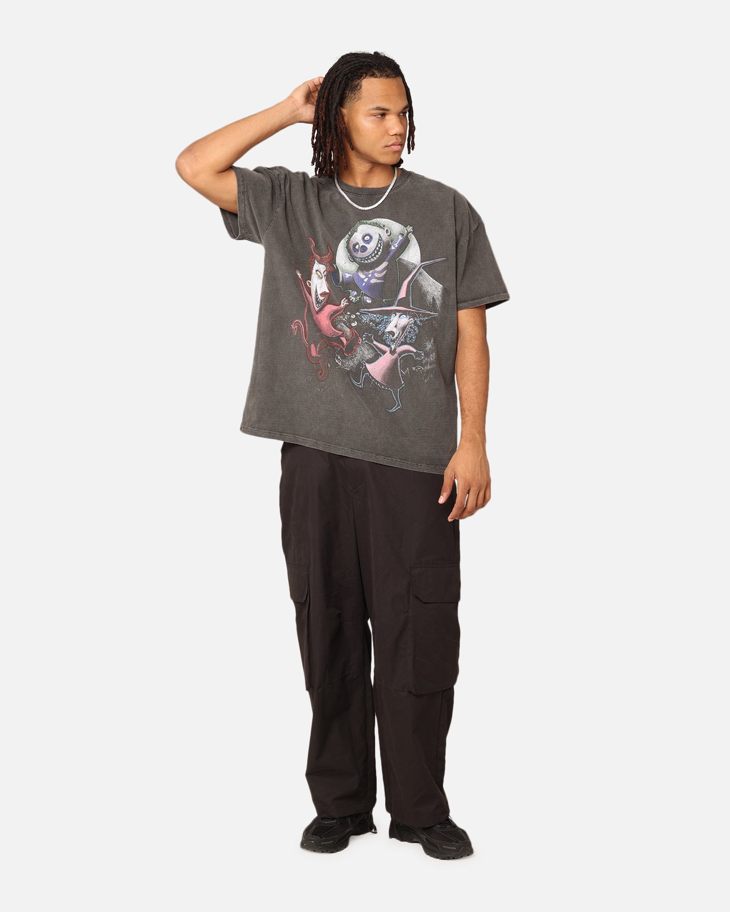 Goat Crew X The Nightmare Before Christmas Lock Shock & Barrel Heavyweight Vintage T-Shirt Black Wash、mySite、zt4zffjzw