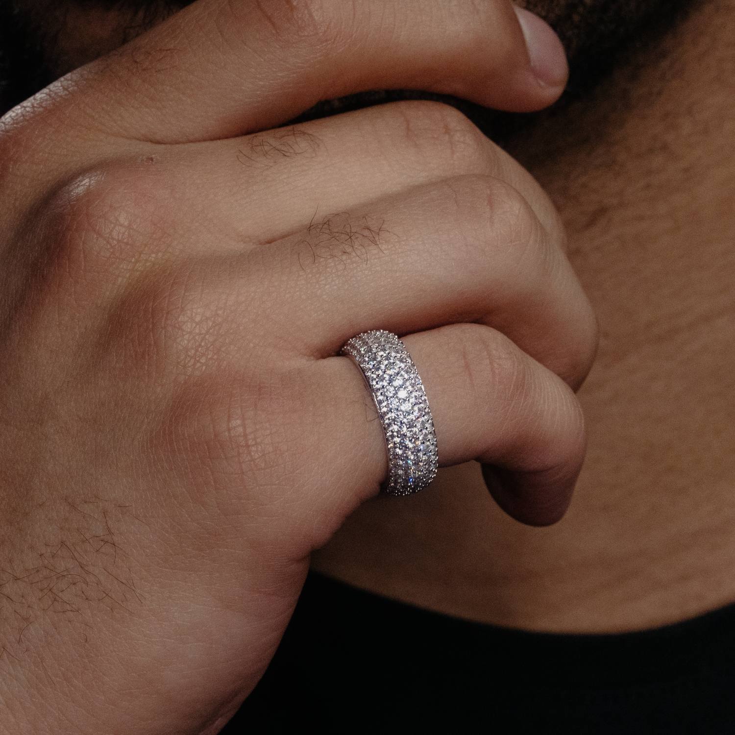 VVS 5-Row Iced Band Ring 14K Gold、mySite、hinf8tx79