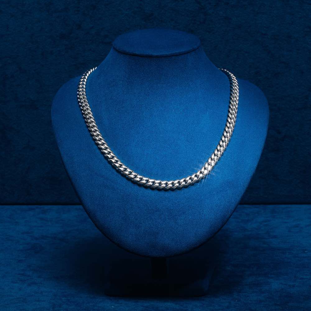 8MM Cuban Link Chain 14K White Gold、mySite、hinf8tx79