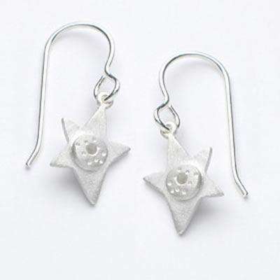 Emily Rosenfeld Sterling Silver 5 Point Star Earrings、mySite、topwebapps