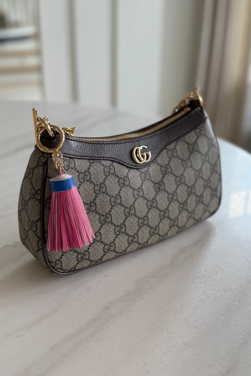 Two Tone Leather Tassel - Hot Pink、mySite、hinf8tx79