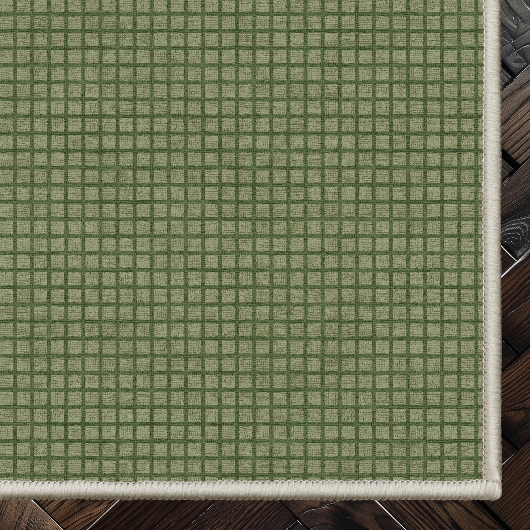 Ulfred Custom Rug - Monochrome Grid , Low Pile, Easy Clean, Personalized Sizes、mySite、gigharbornorthrealestate