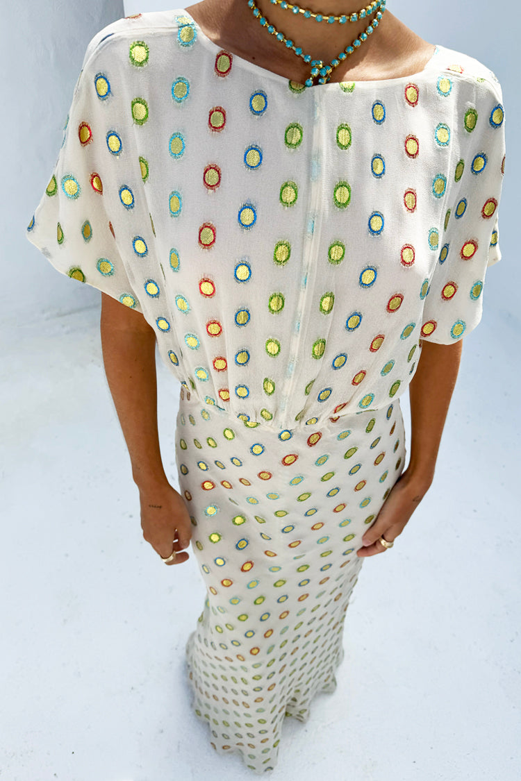 Cream Multi Foil Elodie Dress、mySite、solidvoid