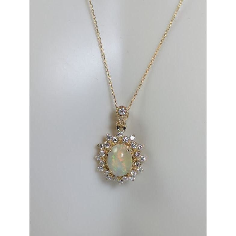 Genuine Opal and Diamond- Pendant、mySite、g9winljtr