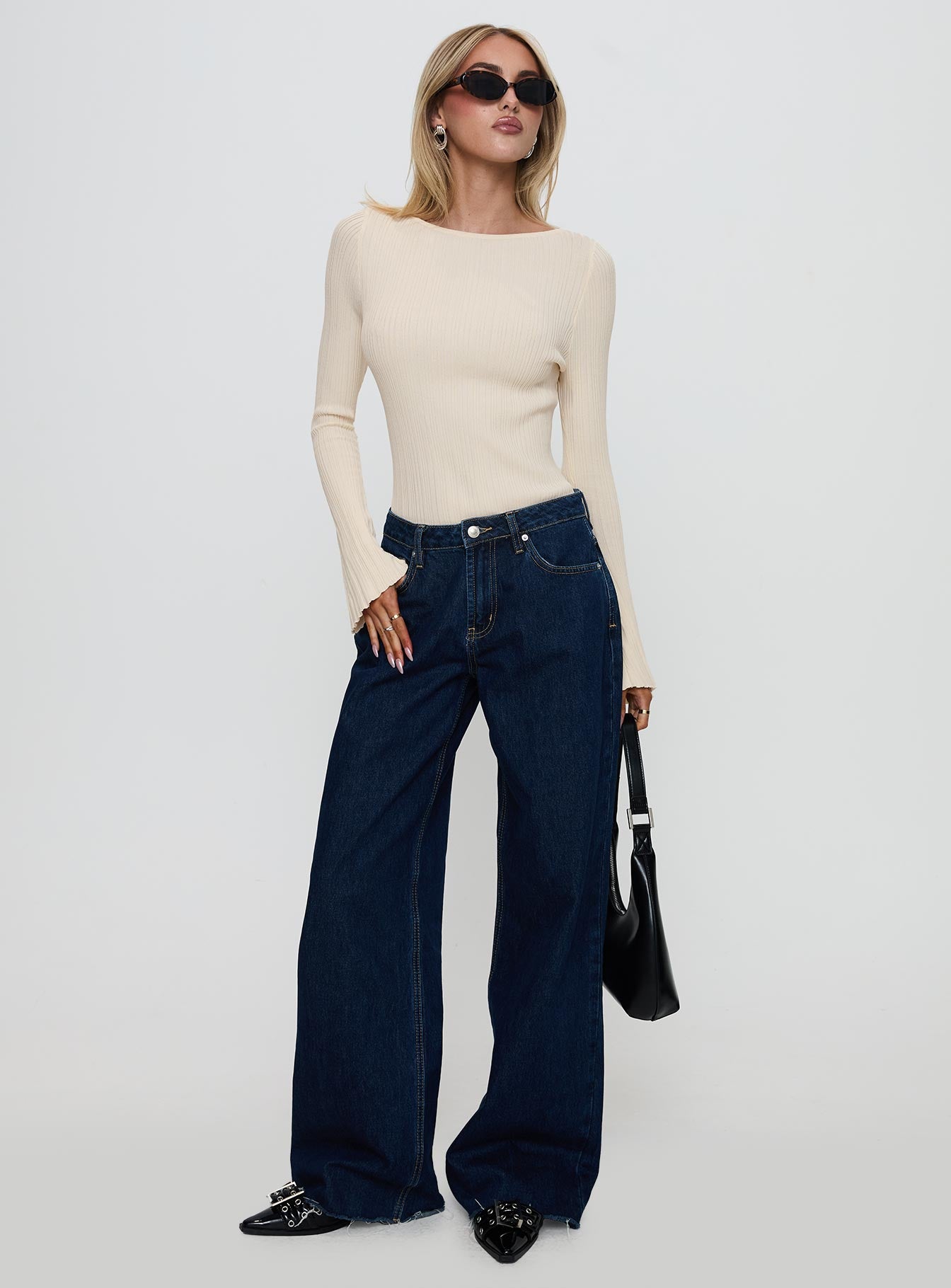 Mayok Long Sleeve Bodysuit Beige、mySite、solidvoid