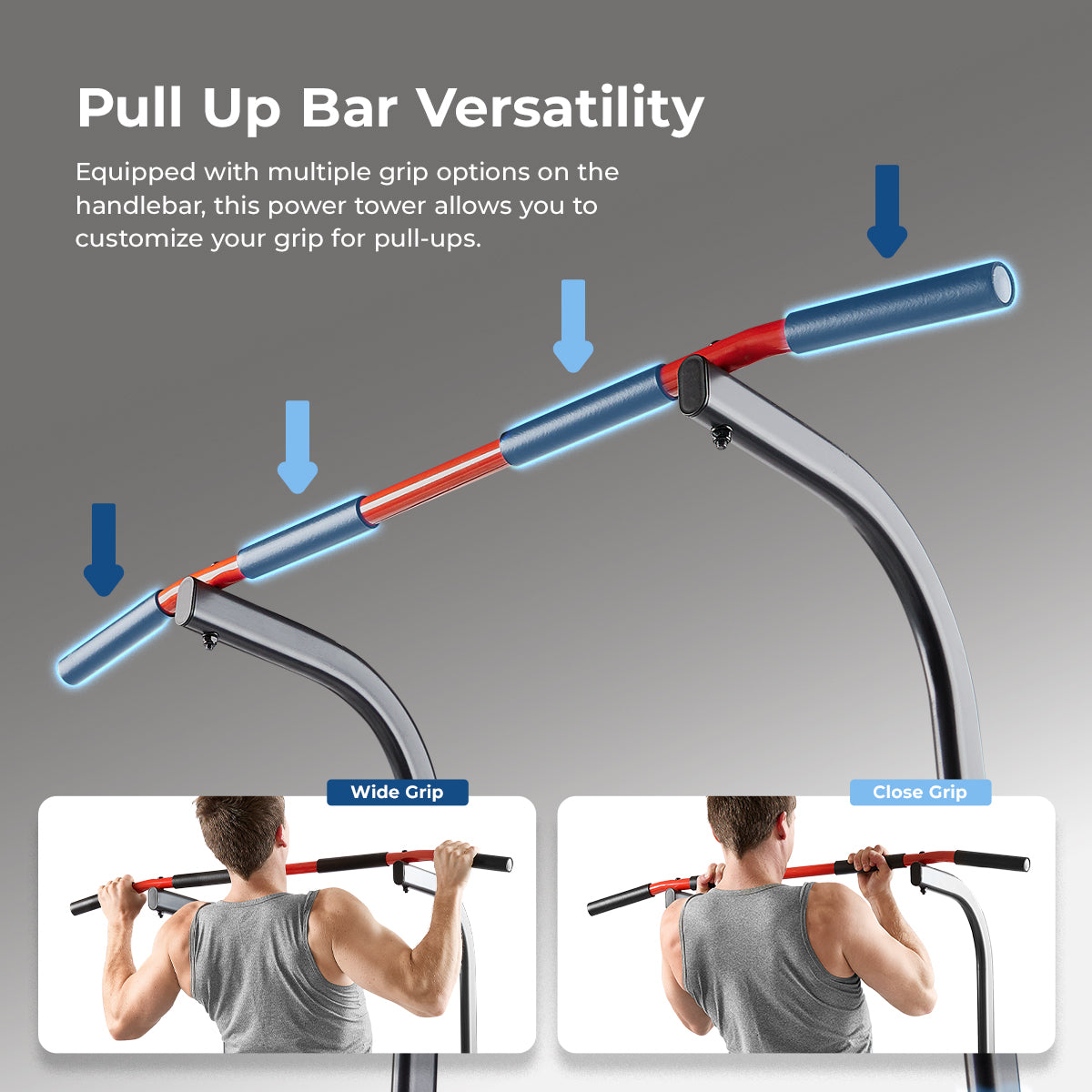  Multi-Function Power Tower with Dip Station and Pull Up Bar、mySite、ghnorth