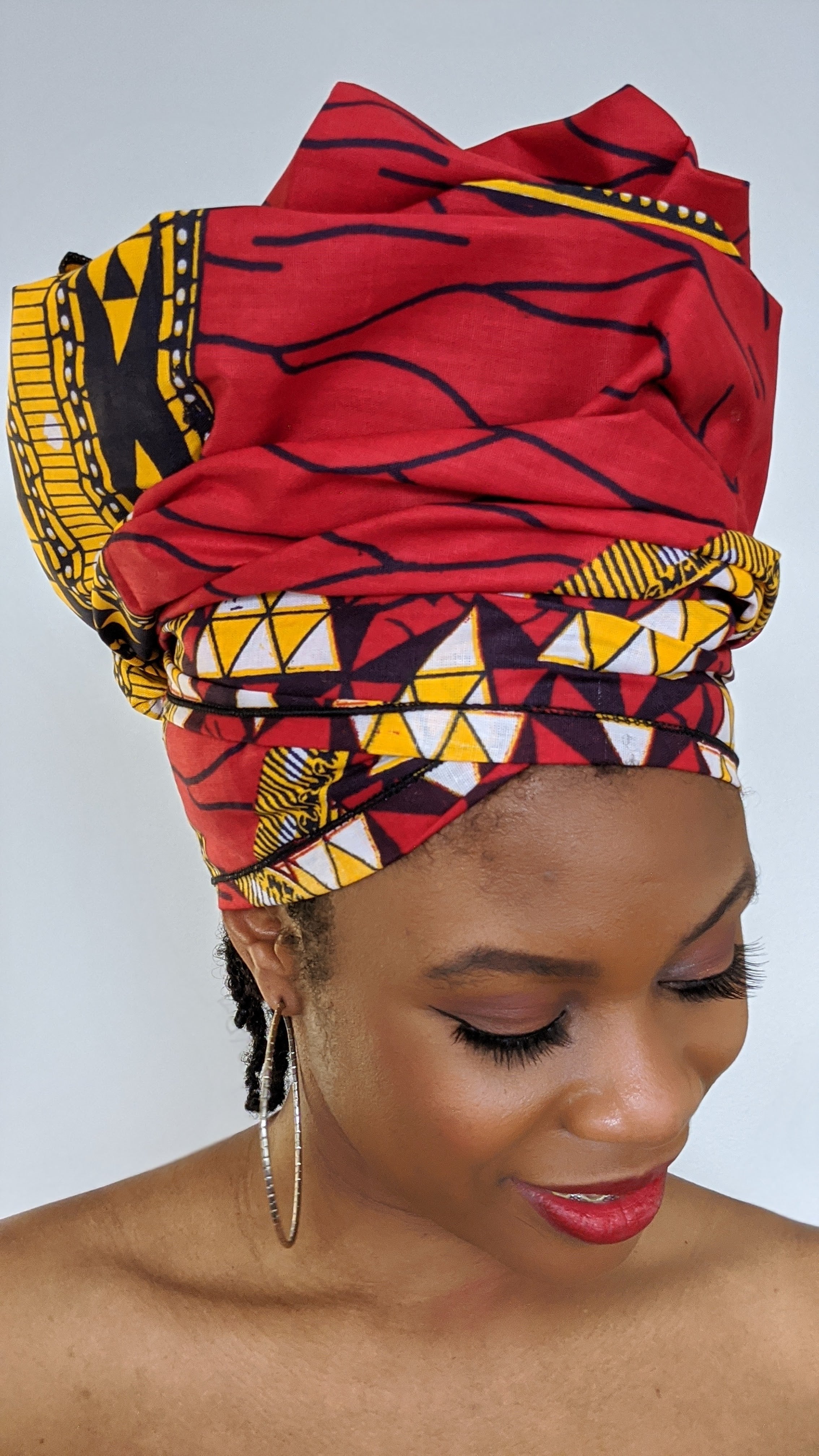 Trendy African Print Headwrap-DPH549、mySite、solidvoid