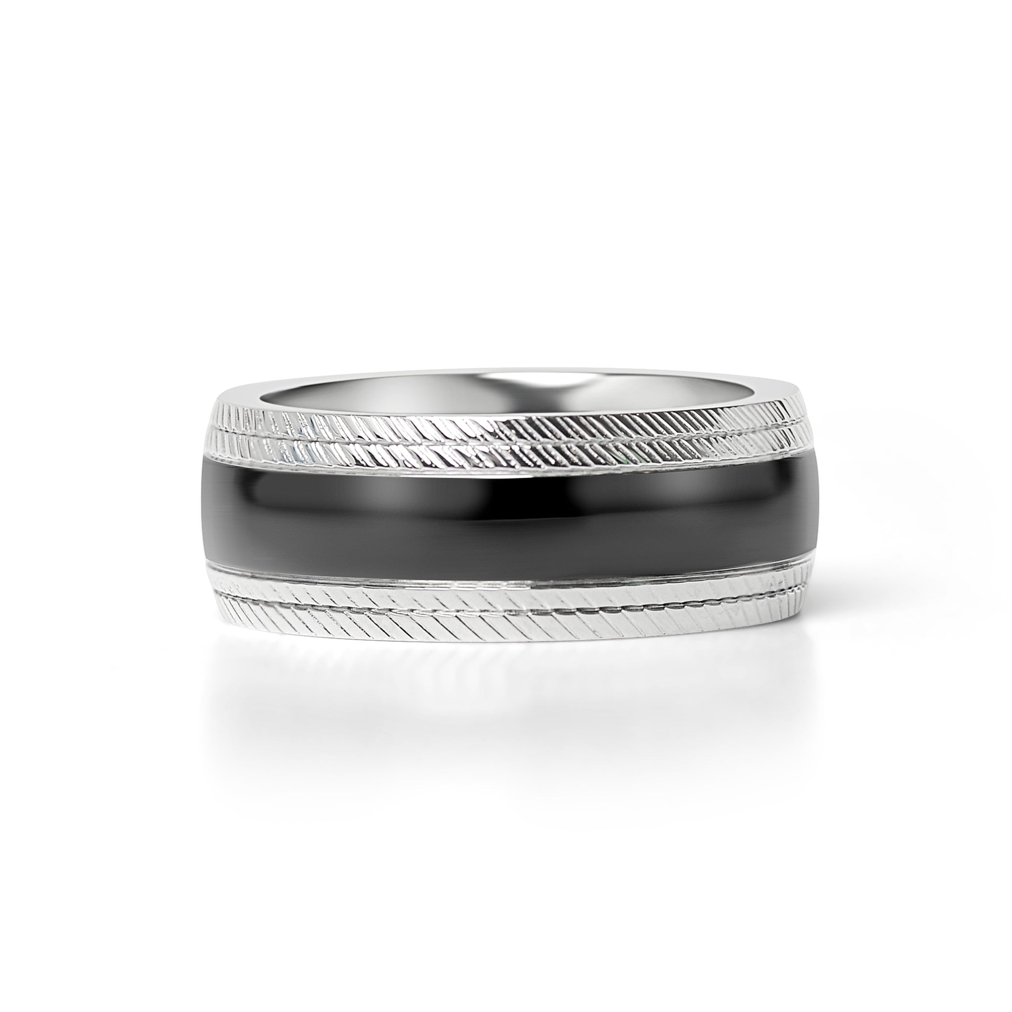 Black Center Stainless Steel Lined Pattern Edge Ring / CFR7013、mySite、dreamappss
