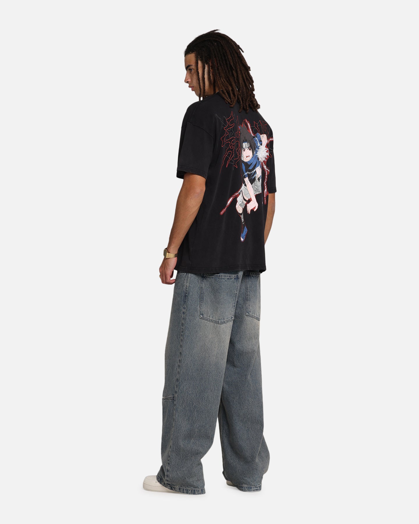 73 Studio X Naruto Sasuke Abandon Vintage T-Shirt Black Acidwash、mySite、zt4zffjzw