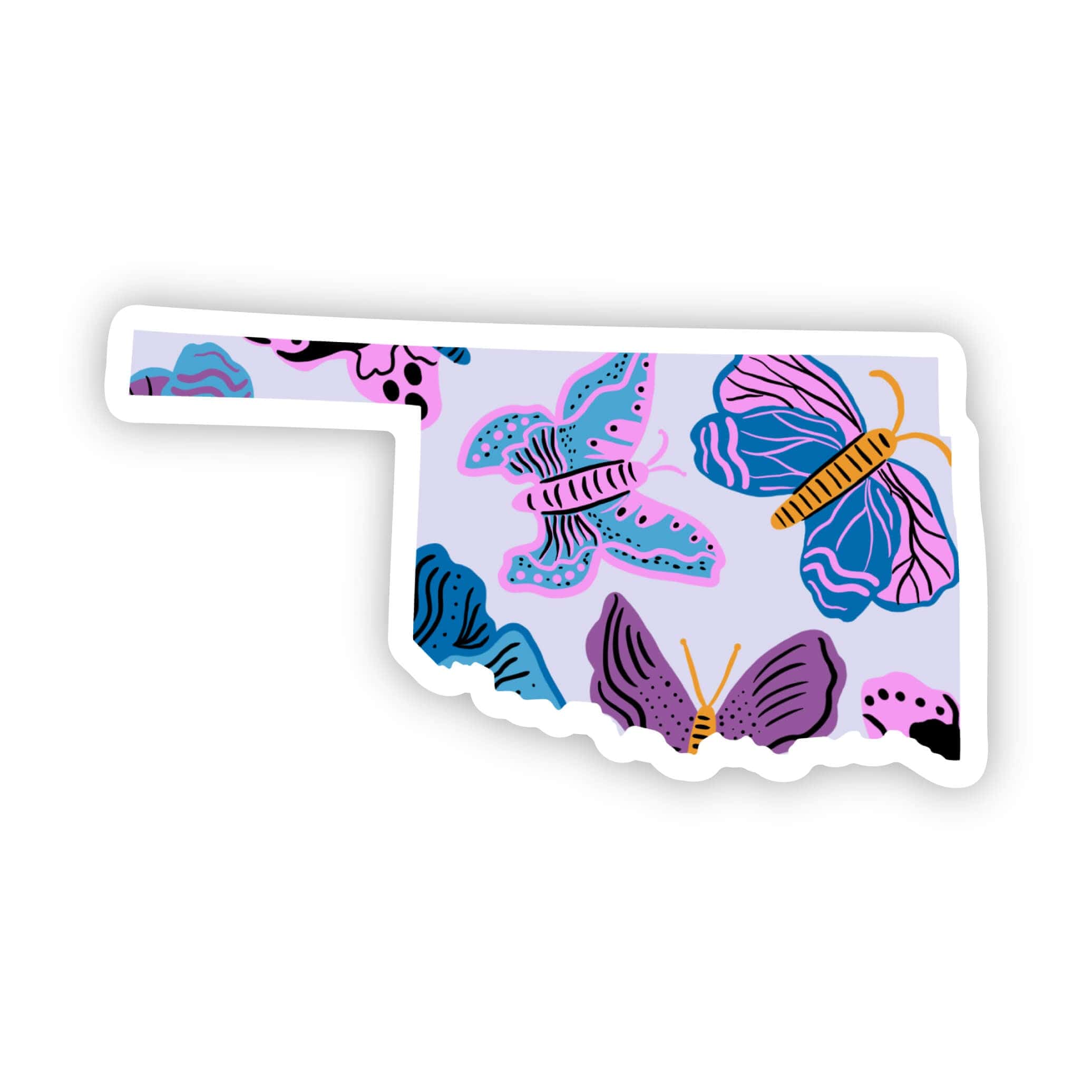  Oklahoma Sticker - Moth & Butterfly、mySite、ghnorth