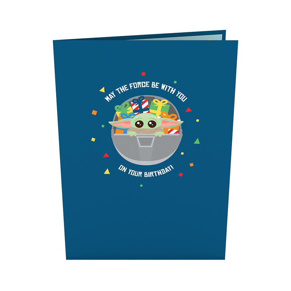 Star Wars™ The Mandalorian™ Grogu™ Birthday Card with Pop-Up Gift、mySite、solidvoid