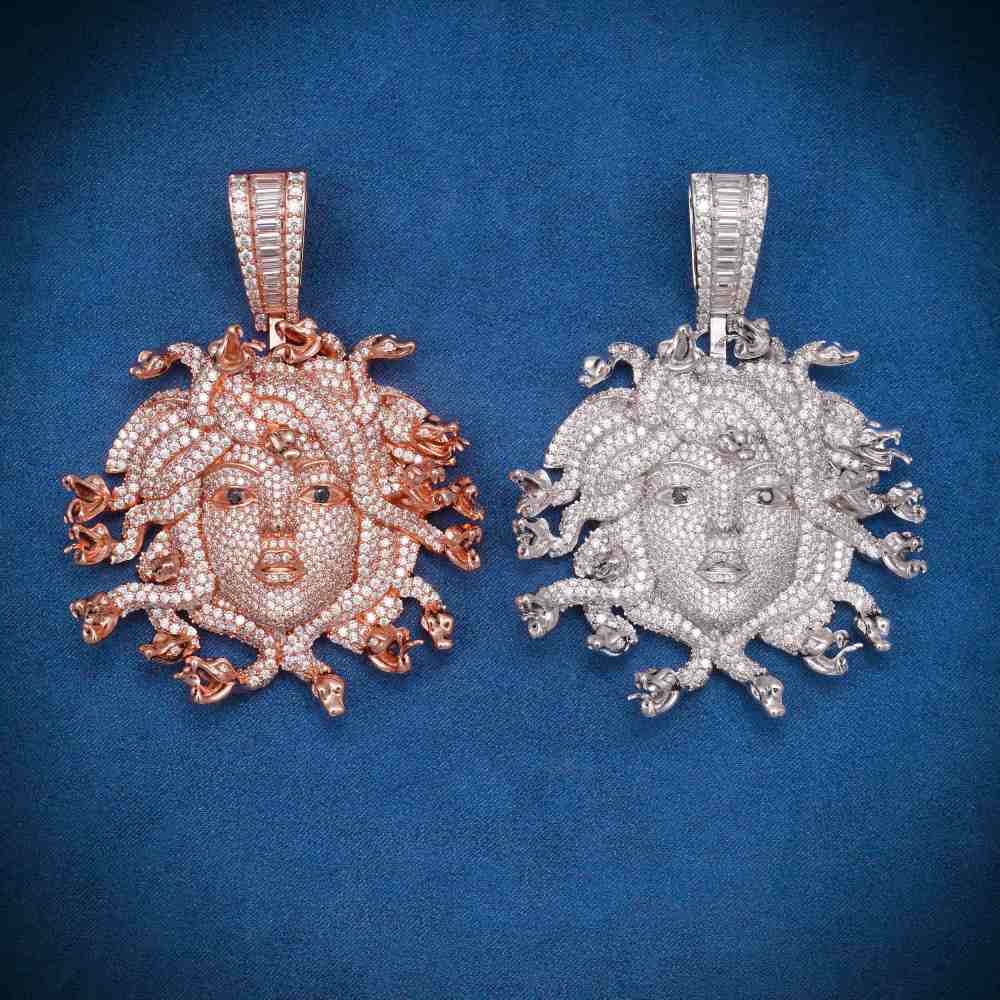Moissanite Medusa Head Pendant 14K Gold、mySite、hinf8tx79