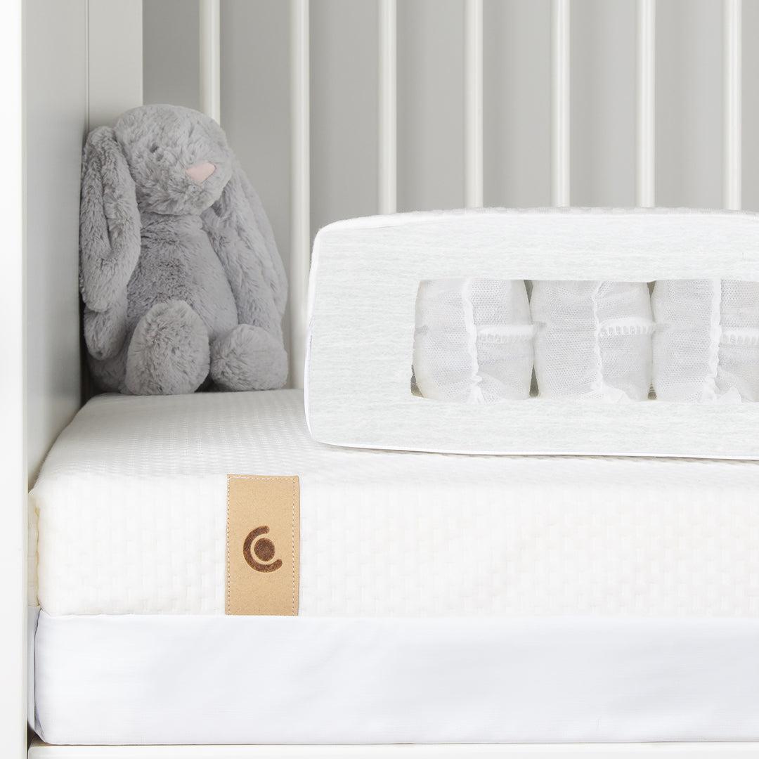 CuddleCo Signature Hypo Allergenic Bamboo Pocket Sprung Cot Bed Mattress - White、mySite、merchandisen