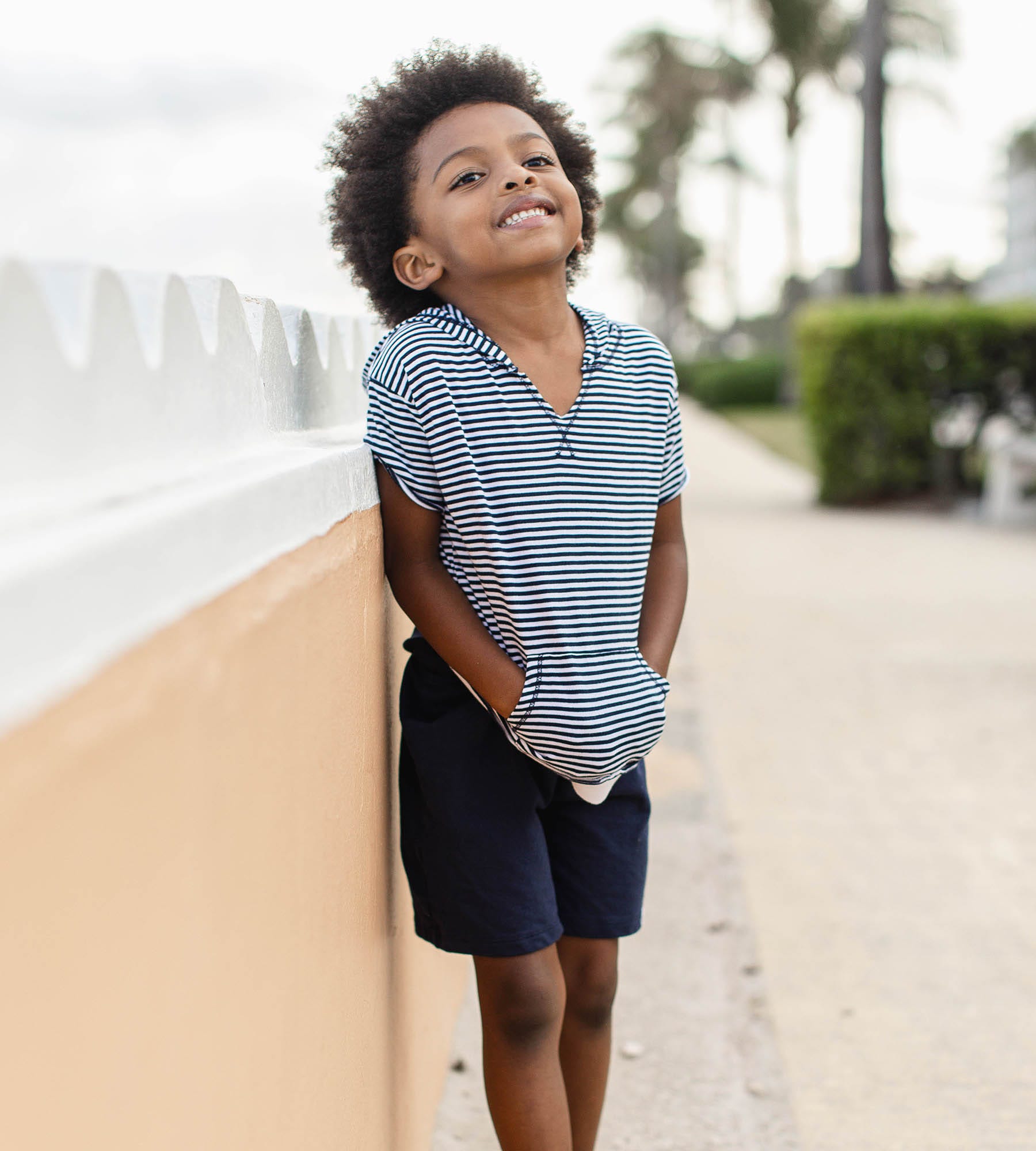  Classic Stripe Organic Boy Hooded Top & Shorts Set、mySite、layawaytickets