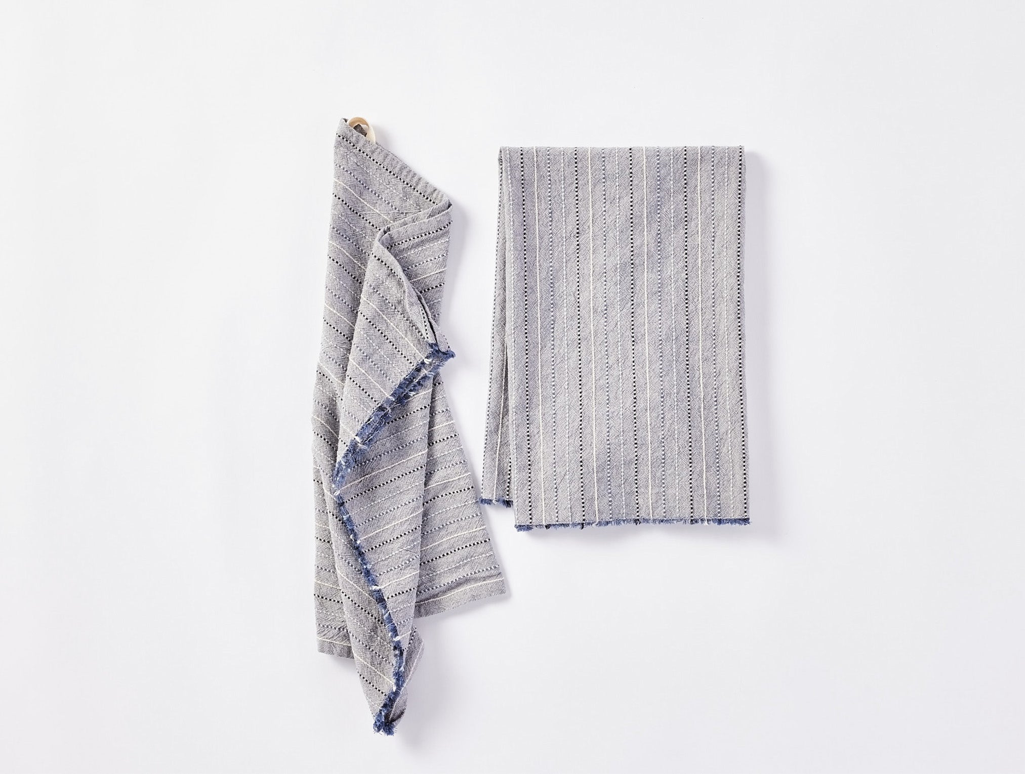  Fringe Stripe Organic Hand Towel, Set Of 2 - Renewed、mySite、sugarbowlscore