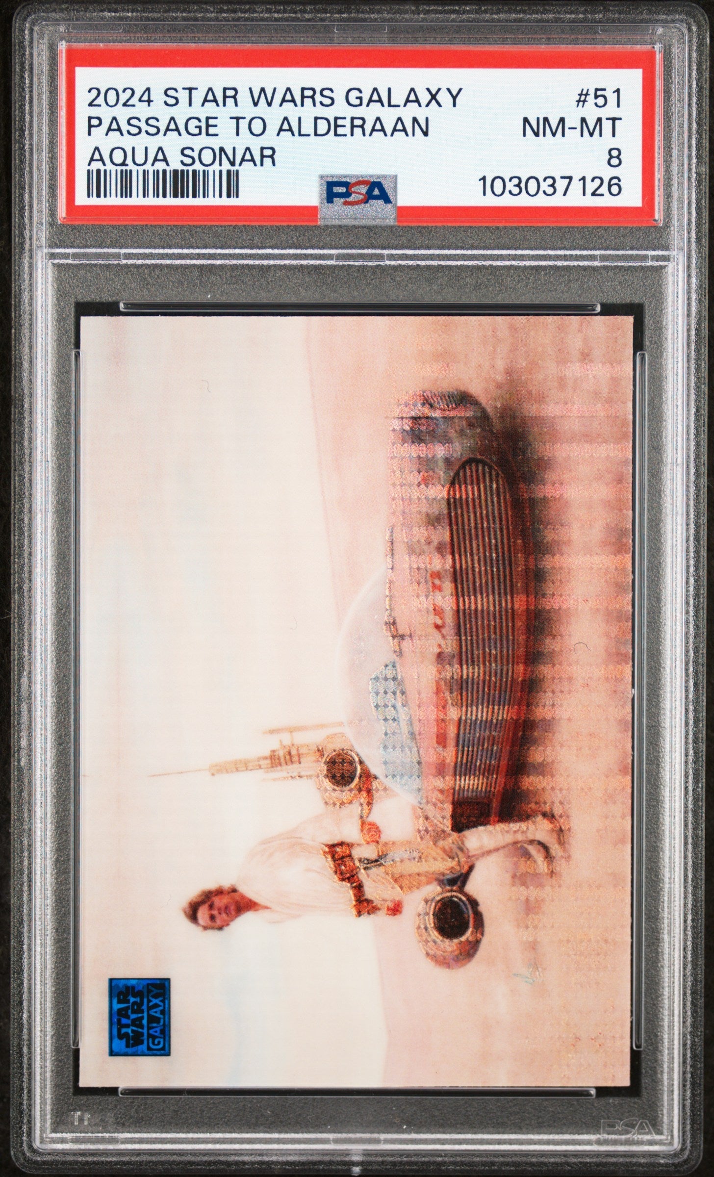 Passage To Alderaan #51 Aqua Sonar 046/199 PSA 8 Topps Chrome Star Wars Galaxy 2024、mySite、waistdrama
