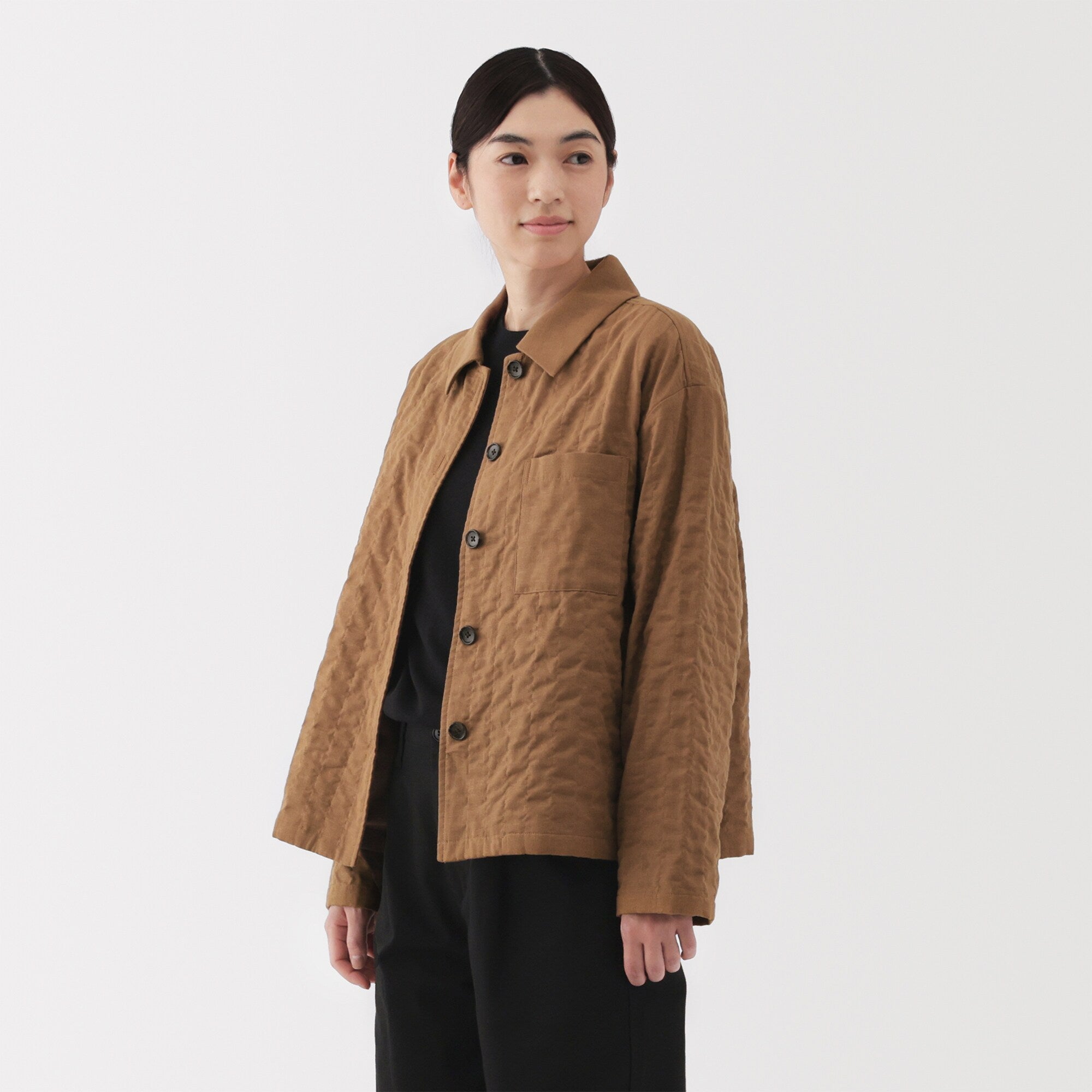  Women's Kapok Blend Double Gauze Quilted Jacket、mySite、sugarbowlscore