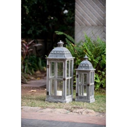 Wooden Candle Lantern Decorative, Hurricane Lantern Holder Decor for Indoor Outdoor, Home Garden Wedding、、xpatfood
