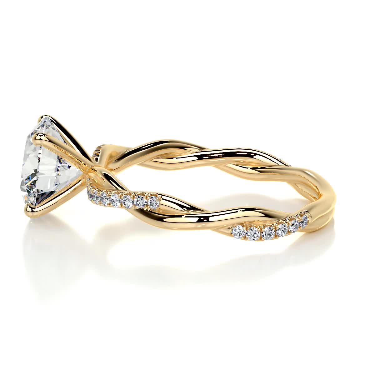 Crystal Lab Grown Diamond Ring -18K Yellow Gold、mySite、hinf8tx79
