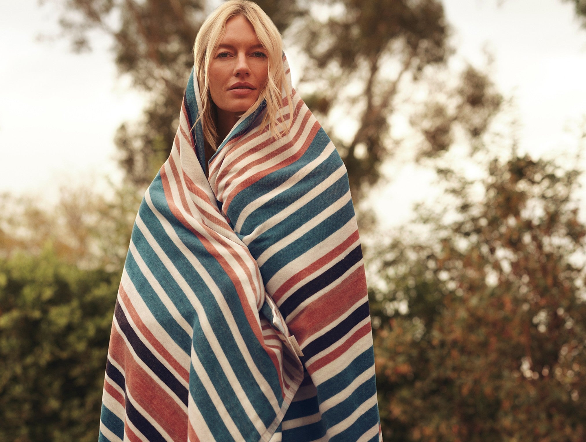  Dawn Stripe Organic Beach Towel、mySite、sugarbowlscore