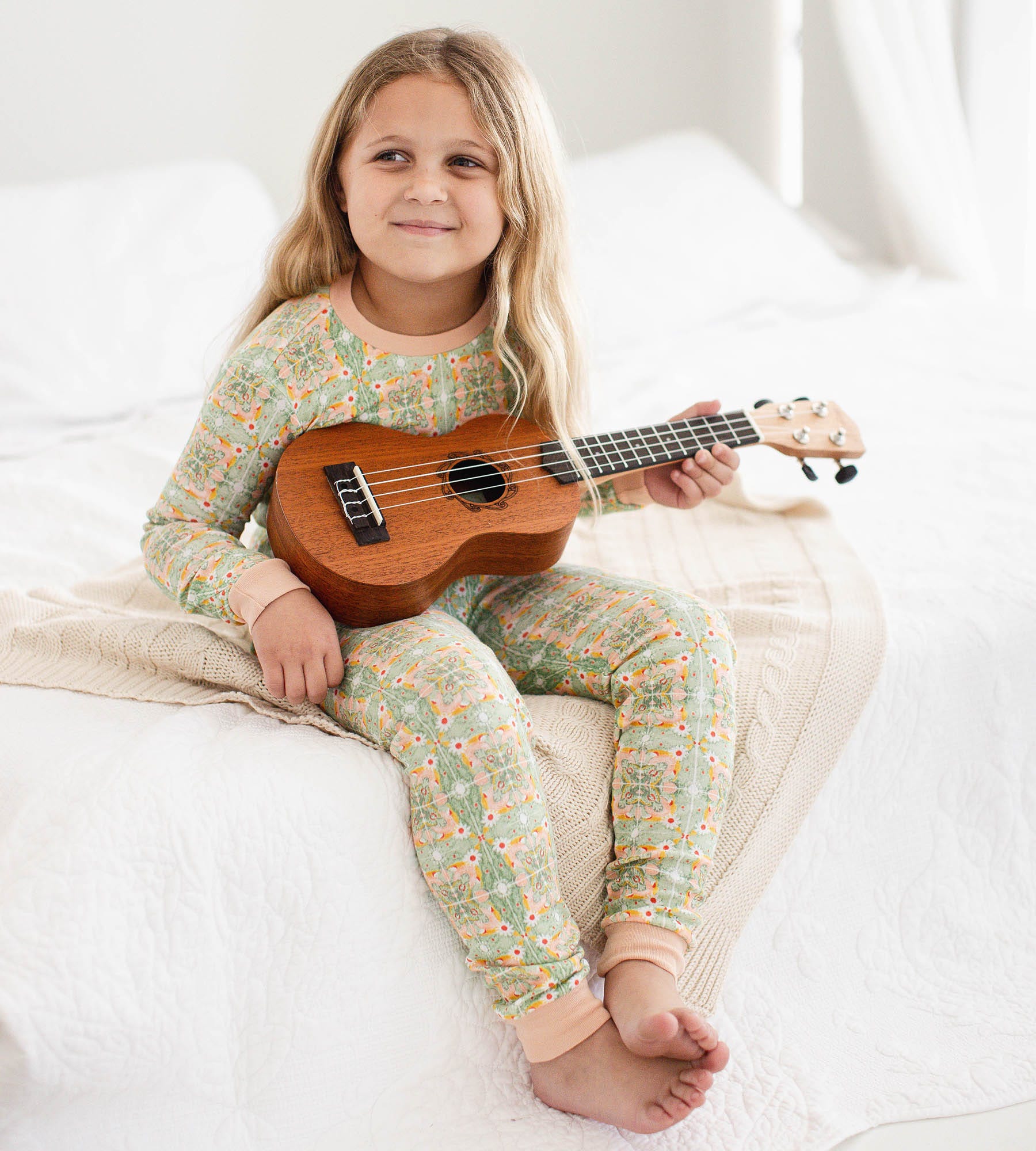  Floral Tile Organic Cotton Girl Sleep & Play、mySite、layawaytickets