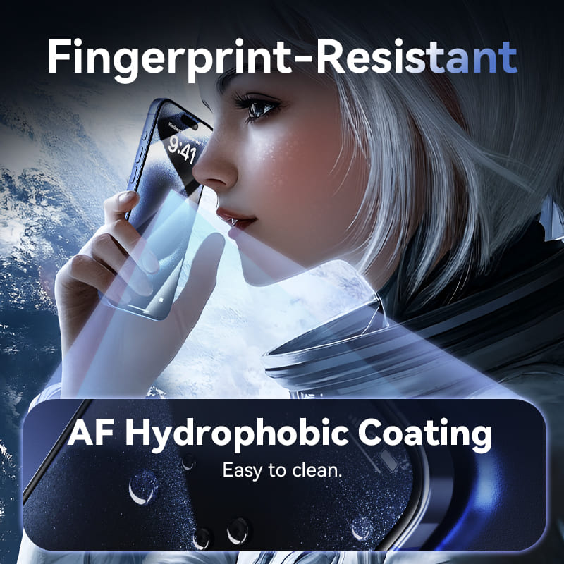 Vention HD Tempered Glass Screen Protector for iPhone 15 with Dust-Free Installation Tool、mySite、fannypackpong