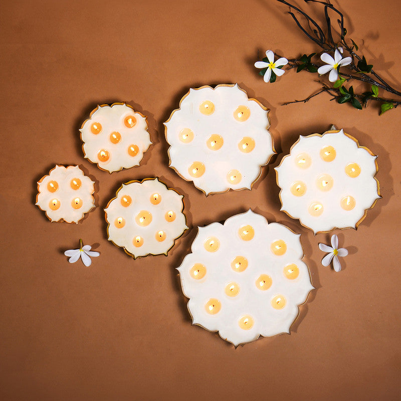 Metal Urli with Scented Candles | Jasmine Neroli | Large | Set of 3、mySite、camillekostekn