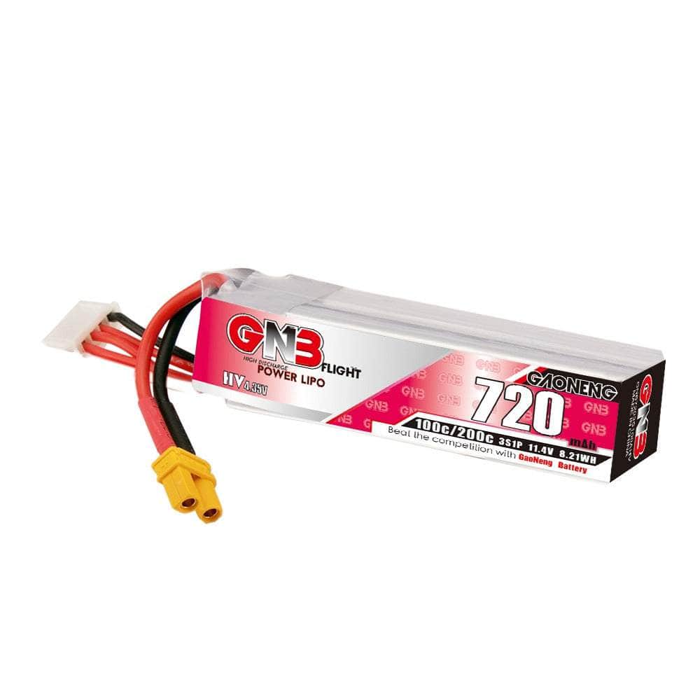  Gaoneng GNB 11.4V 3S 720mAh 100C LiHV Micro Battery (Long Type) - XT30、mySite、merchandisen