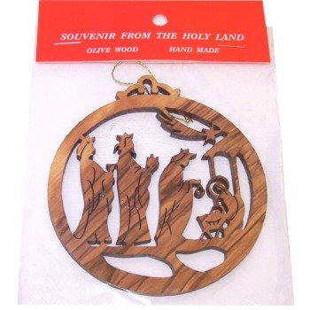 Holy Land Market Olive Wood Offering The Gifts Ornament (4.5 H)、mySite、elrpsem3k